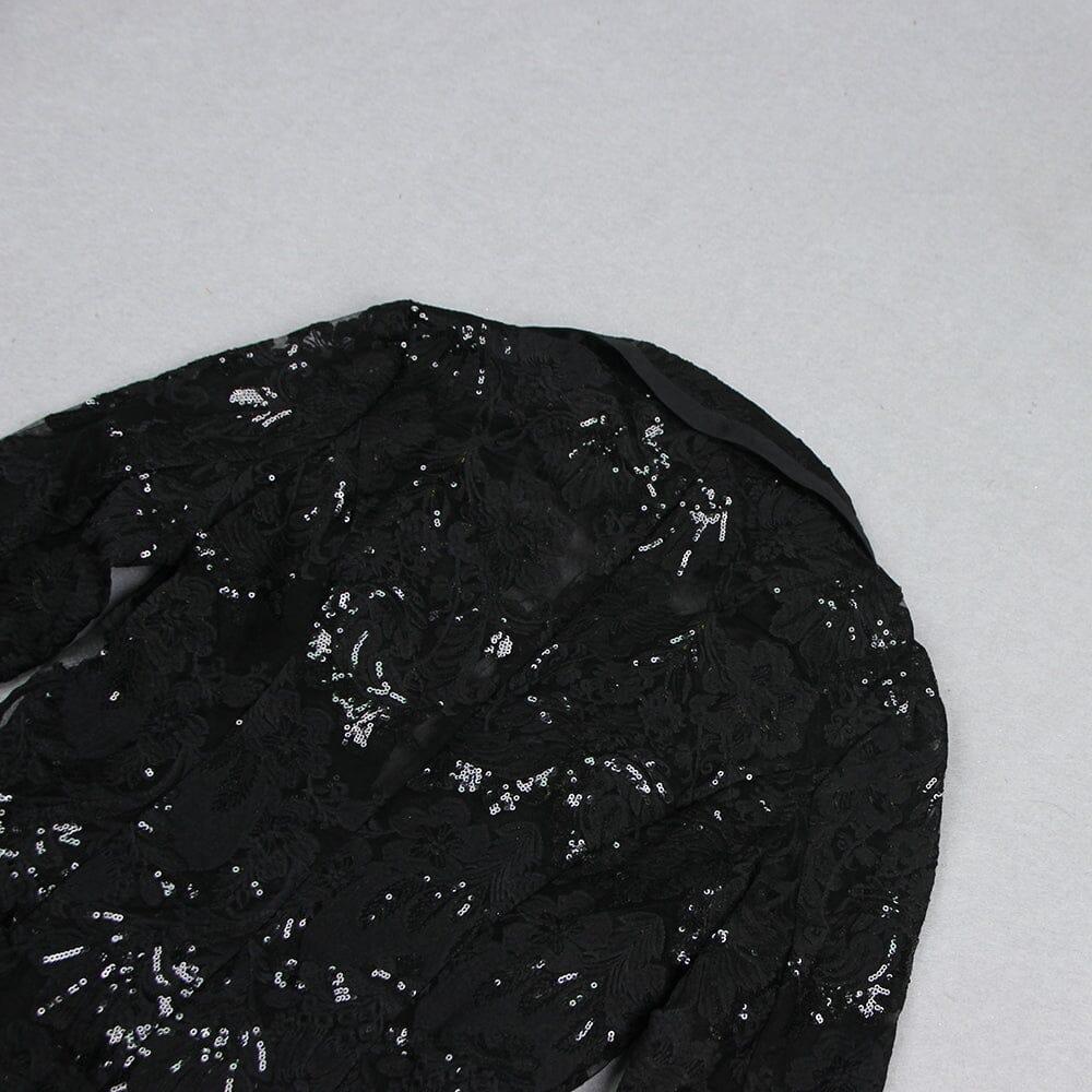 AIIZIE BLACK LACE BLAZER AND PANTS - product image