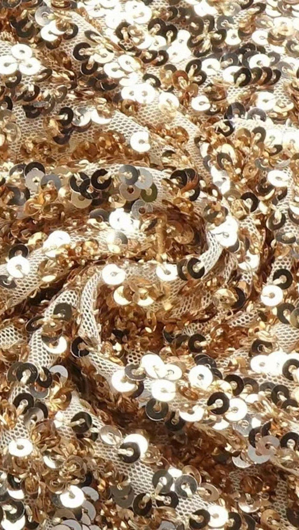 AIIZIE GOLD SEQUIN STRAPLESS MINI DRESS - product image
