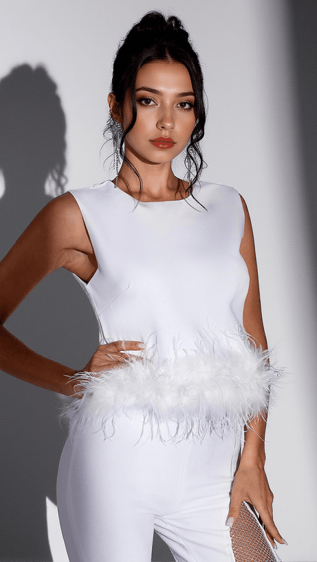 Ärmelloses Federtop von Banelli