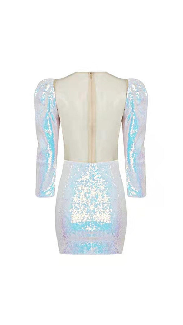 AIIZIE SEQUIN LONG SLEEVED CORSET MINI DRESS - product image