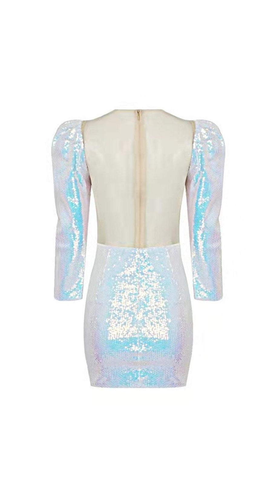 SEQUIN LONG SLEEVED CORSET MINI DRESS
