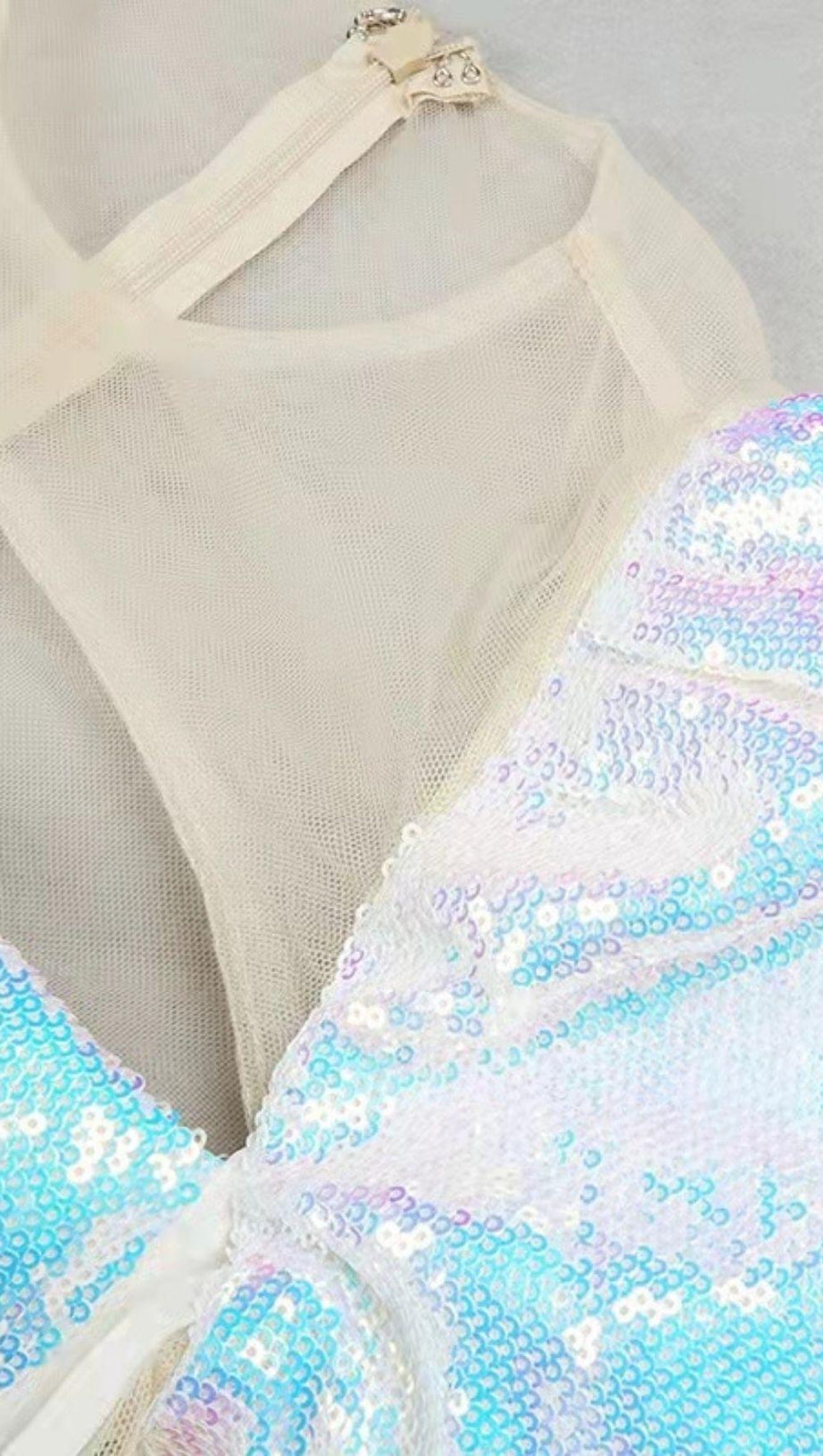 SEQUIN LONG SLEEVED CORSET MINI DRESS