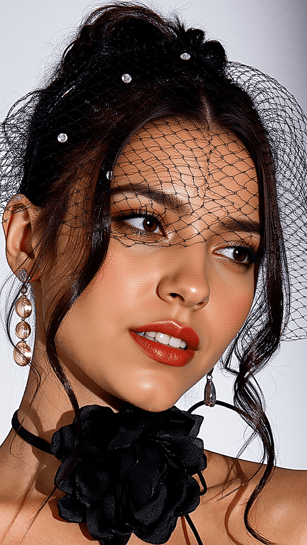 AIIZIE ELLINGTON CRYSTAL VEIL HAIRBAND - product image
