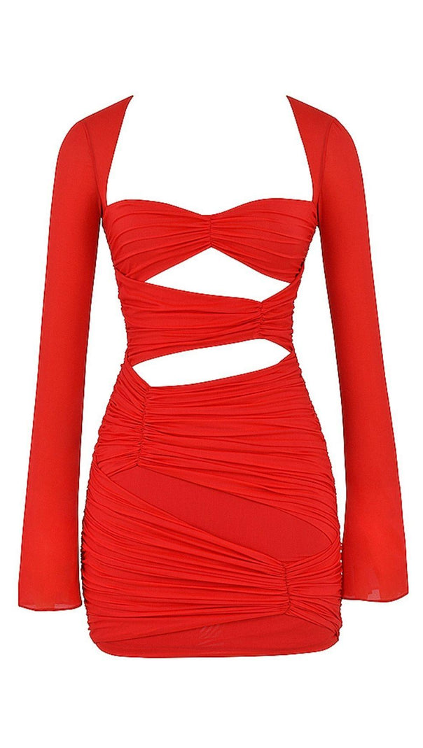 AIIZIE SCARLET CUTOUT MINI DRESS - product image