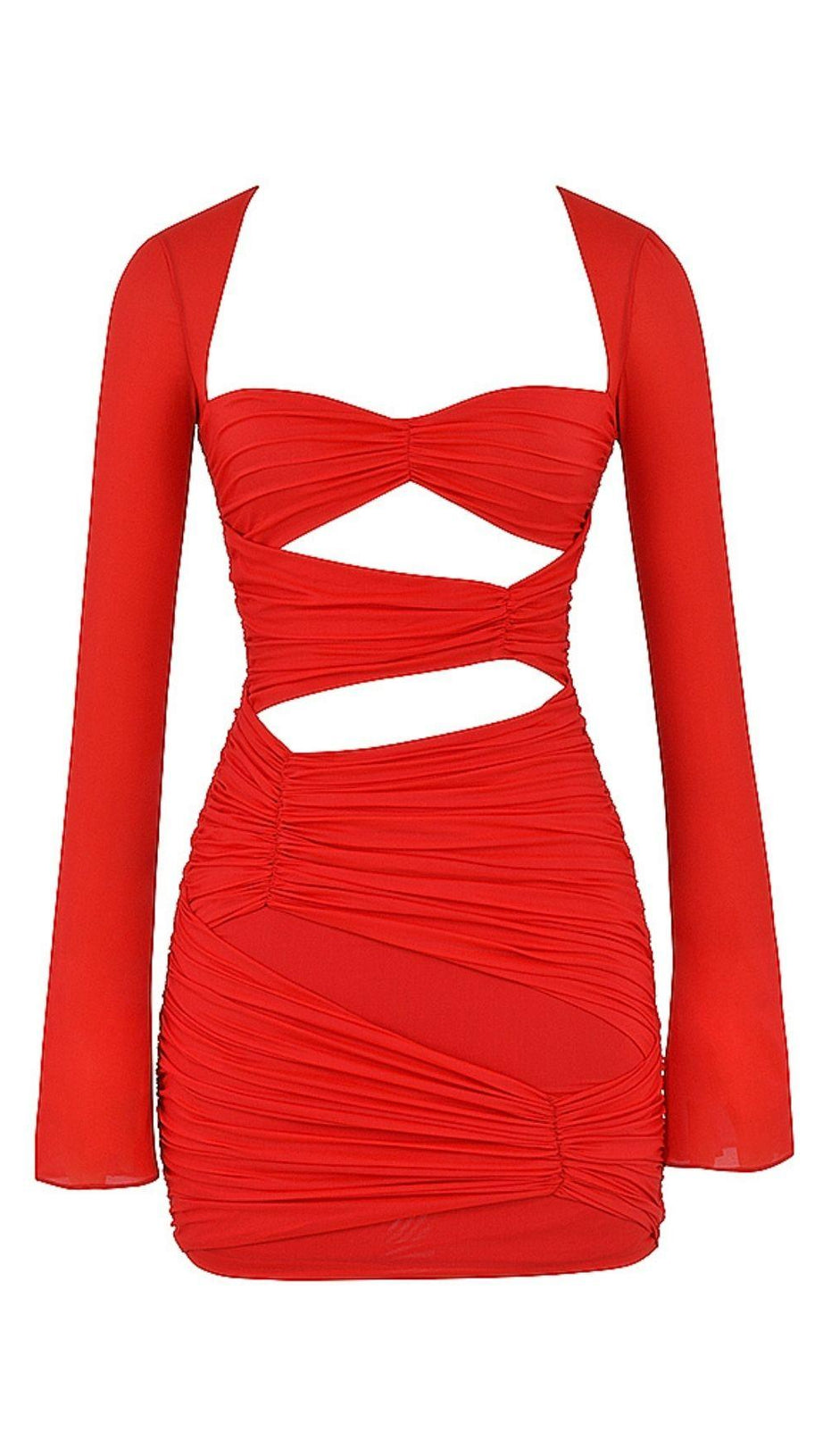 SCARLET CUTOUT MINI DRESS