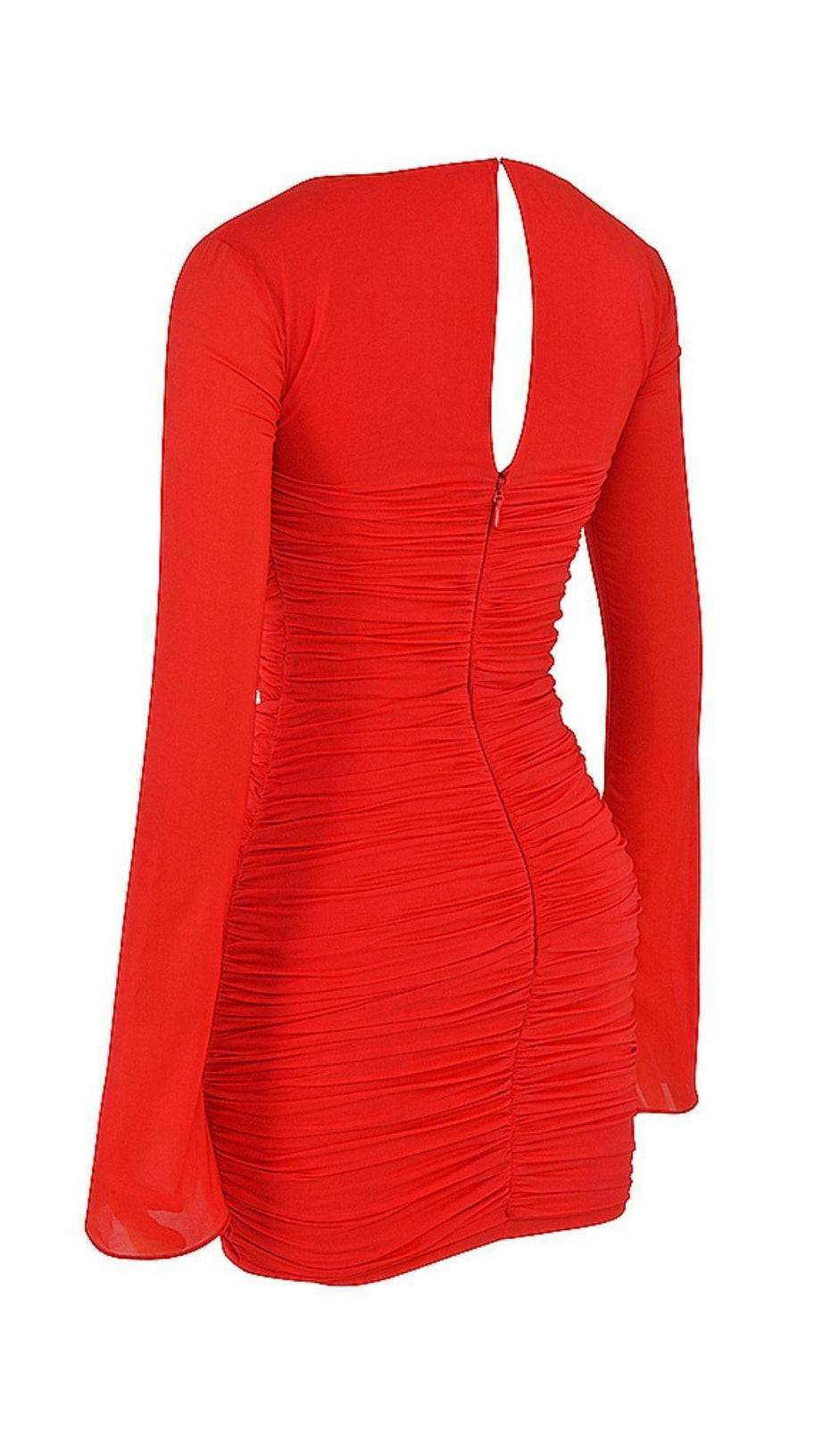 SCARLET CUTOUT MINI DRESS