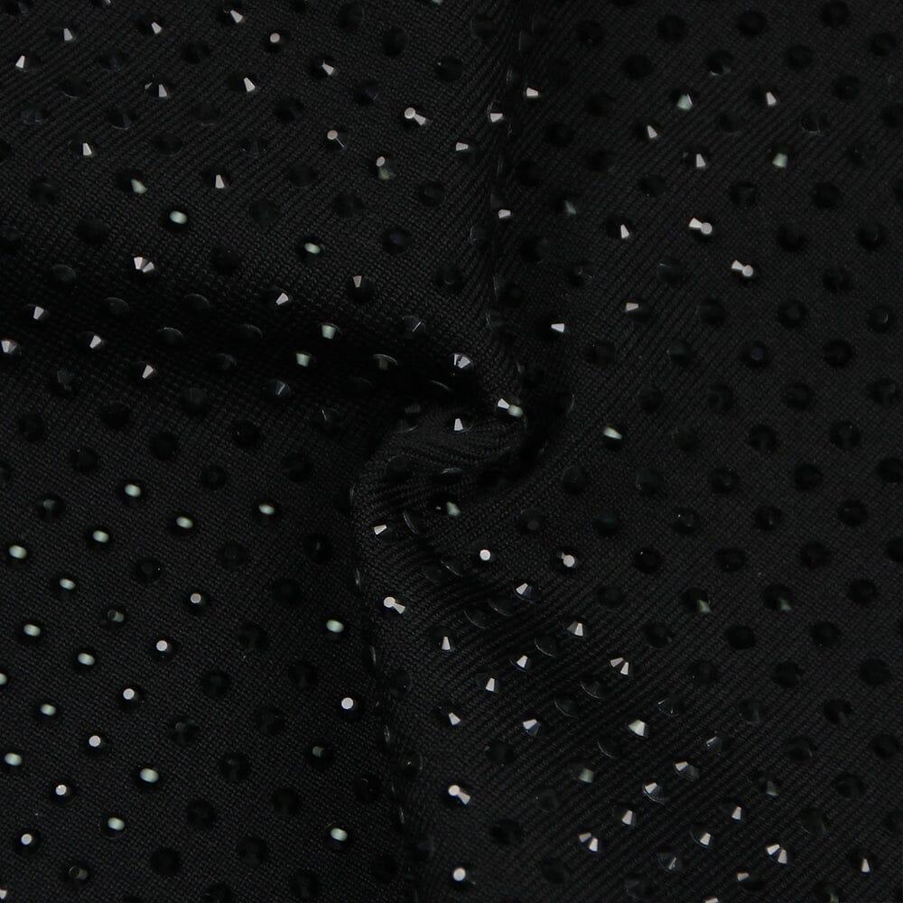 AIIZIE BLACK FLOWER EMBELLISHED SPARKLY MIDI DRESS - product image