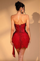 Giselle Lace Ruche Corset Dress