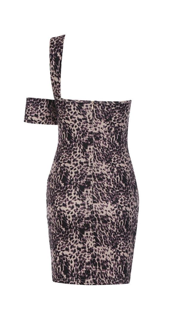 AIIZIE LEOPARD RUCHED MINI DRESS - product image