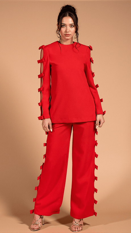 Fayanna Schmetterlings-Ausschnitt-Ensemble