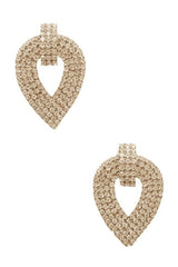 Henna Diamond Heart Earrings