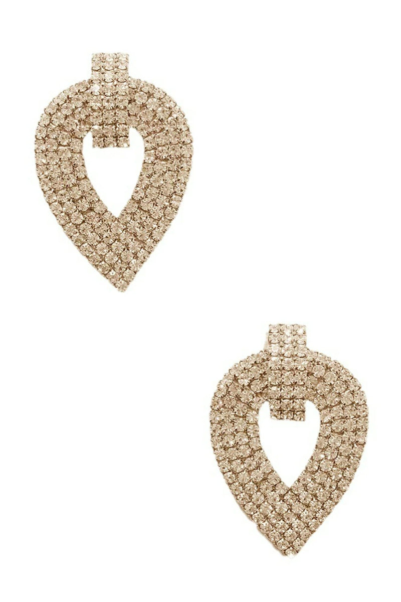 Henna Diamond Heart Earrings