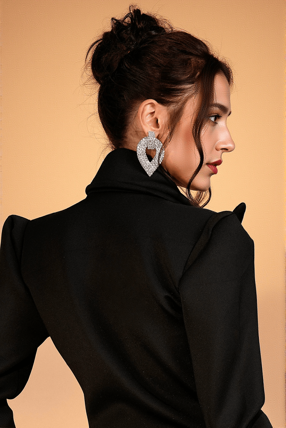 Henna-Diamant-Herz-Ohrringe