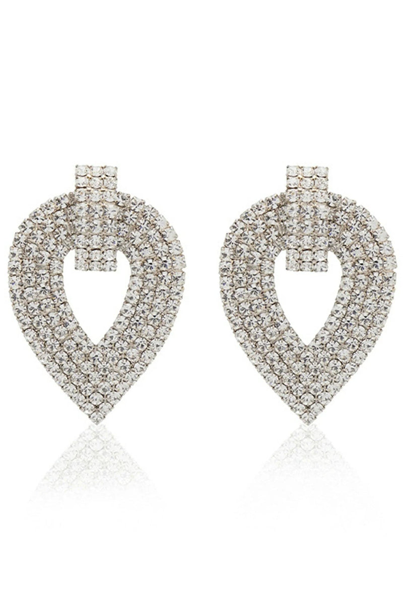 Henna Diamond Heart Earrings