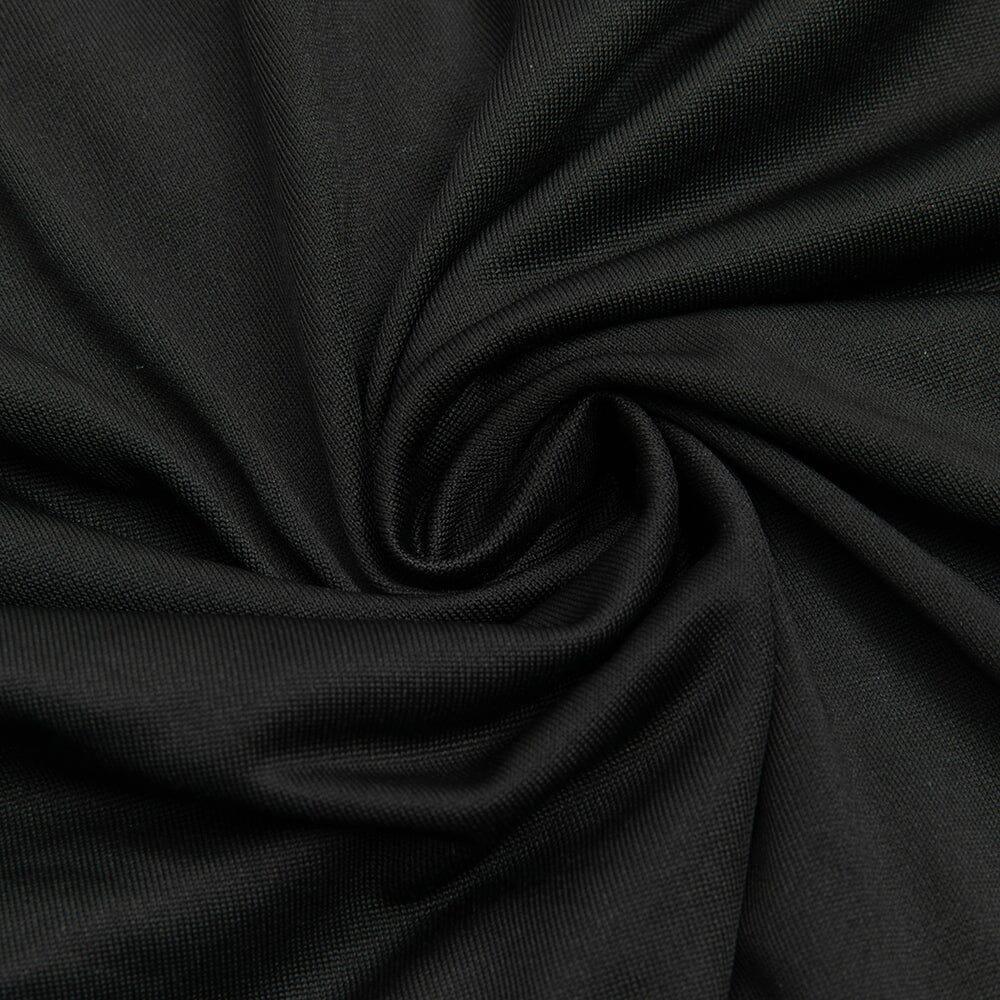 AIIZIE BLACK CUT OUT DRAPED SIDE BODYCON DRESS - product image