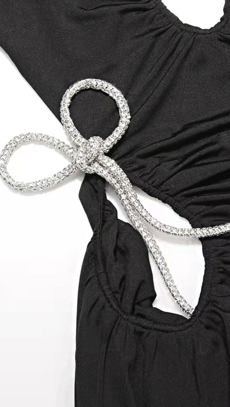 CUT OUT BODYCON MINI DRESS IN BLACK