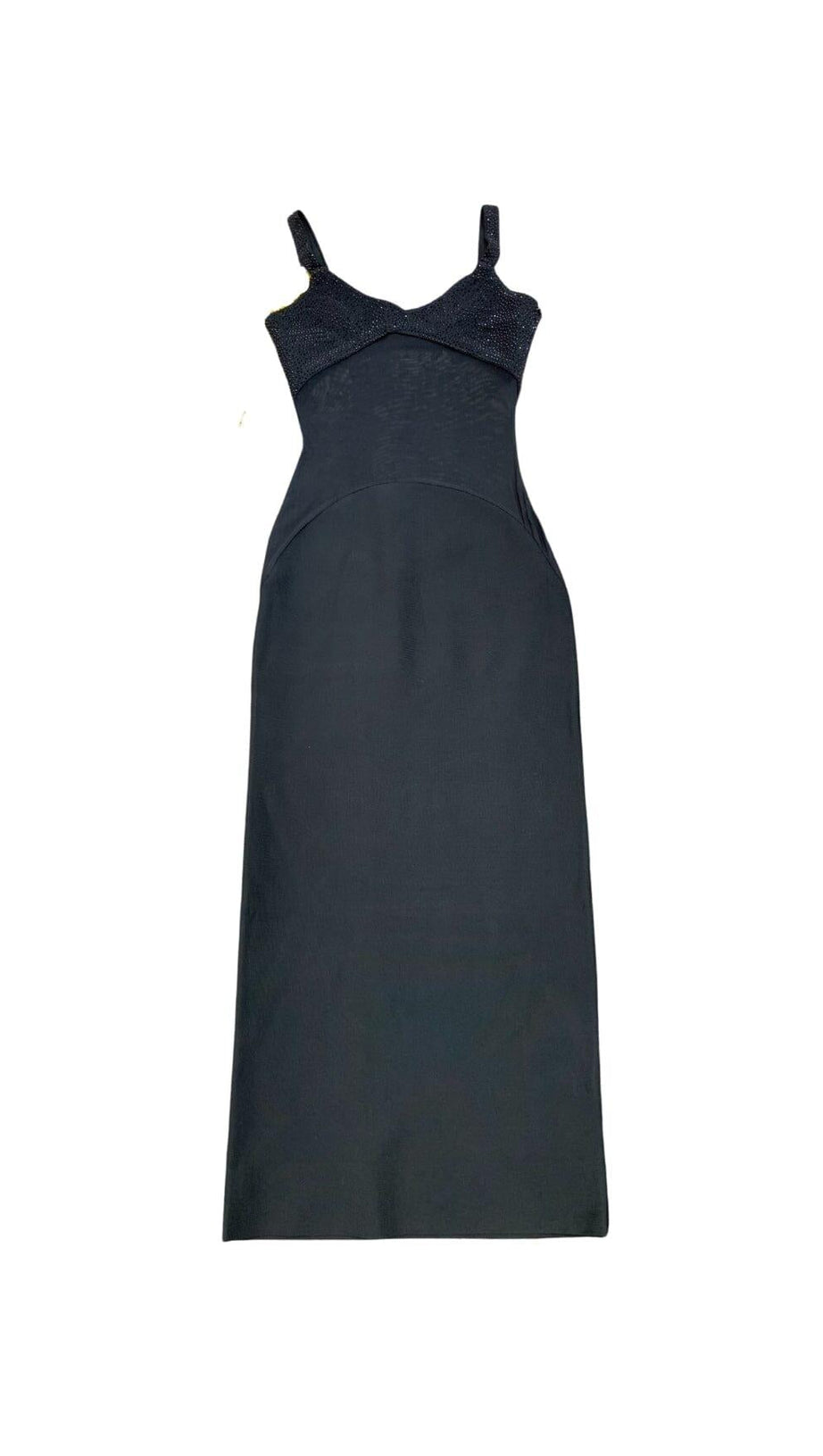 BLACK CRYSTAL EMBELLISHMENT SUSPENDER TILDE GOWN