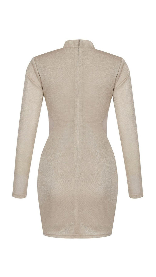 AIIZIE KHAKI RUCHED MINI DRESS - product image