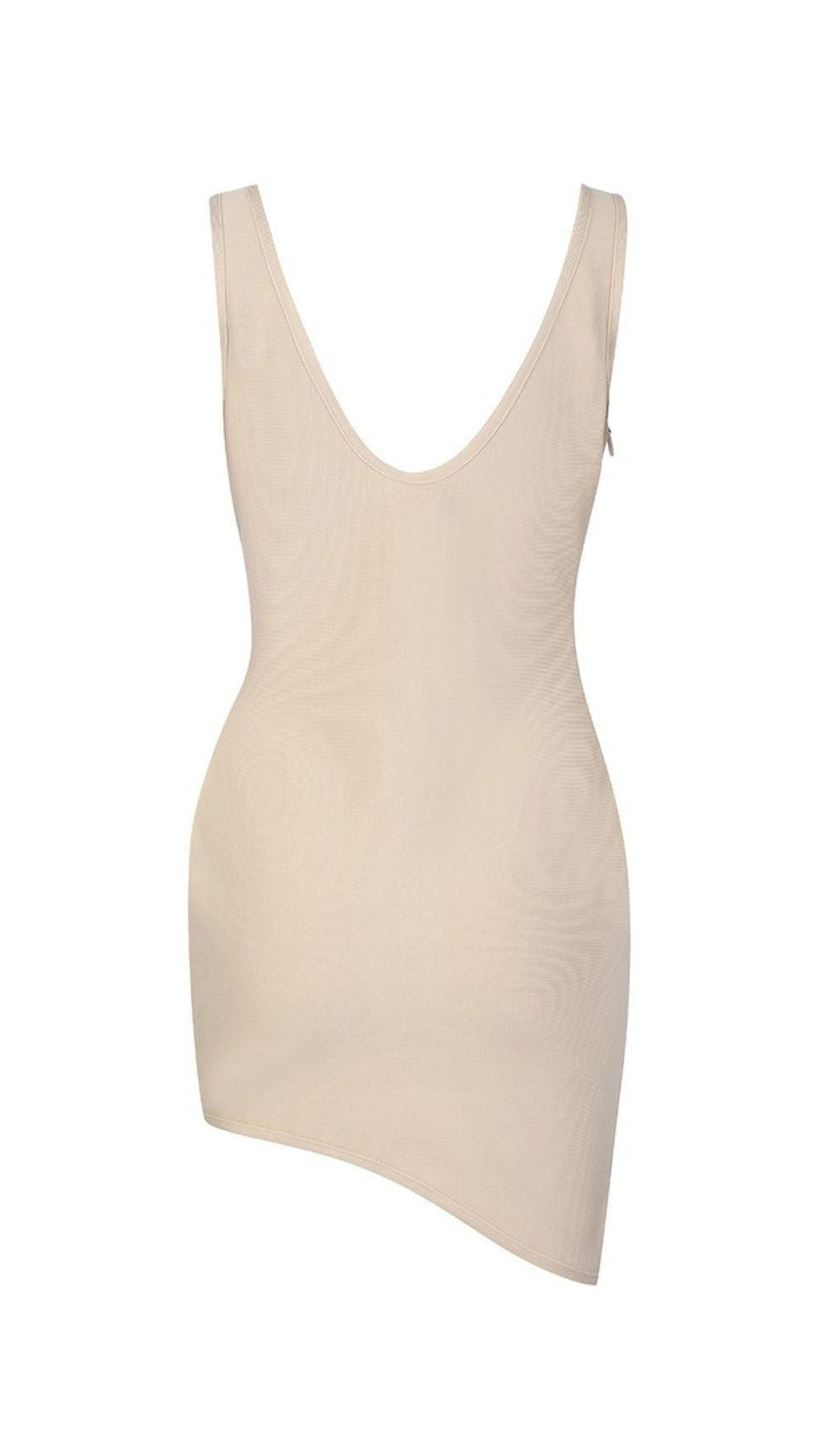 SEQUIN ASYMMETRIC BANDAGE MINI DRESS