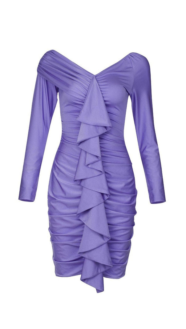 AIIZIE VIOLET RUCHED MINI DRESS - product image