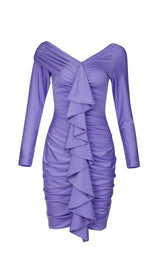 VIOLET RUCHED MINI DRESS