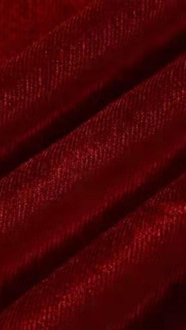 AIIZIE RED VELVET PLUNGE MINI DRESS - product image