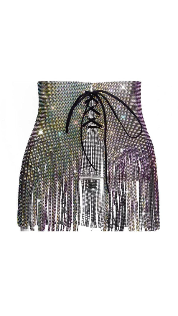 AIIZIE SEQUIN CRYSTAL MINI SKIRT - product image