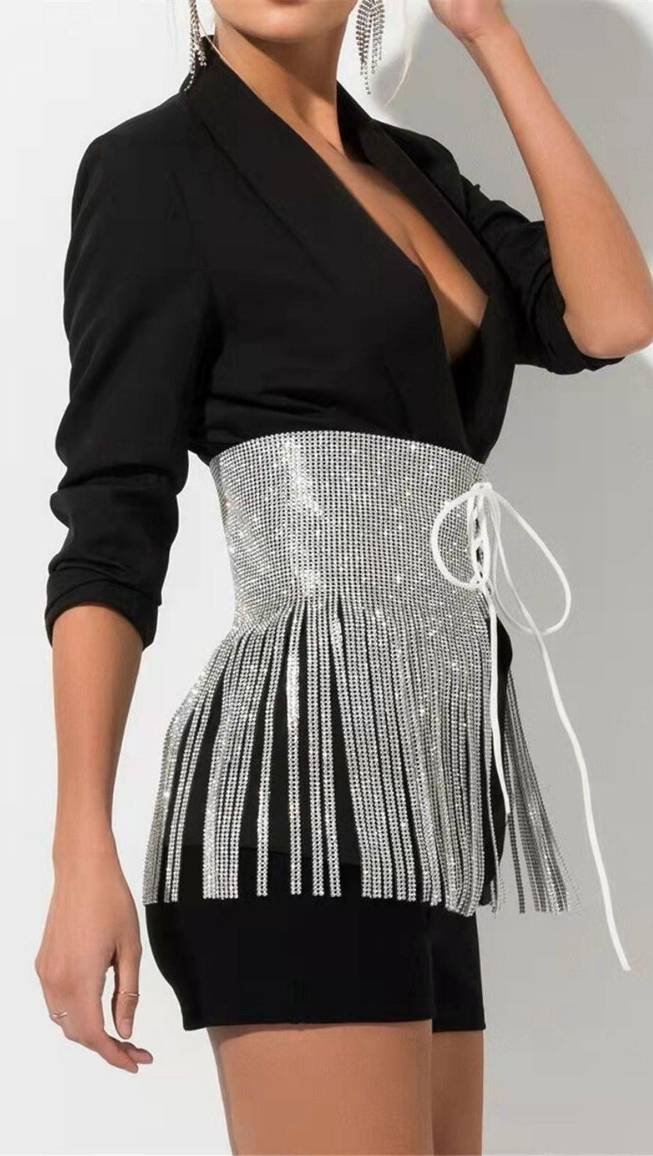 SEQUIN CRYSTAL MINI SKIRT