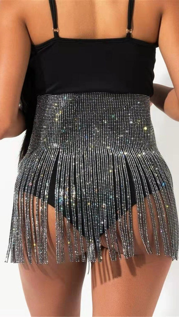 AIIZIE SEQUIN CRYSTAL MINI SKIRT - product image
