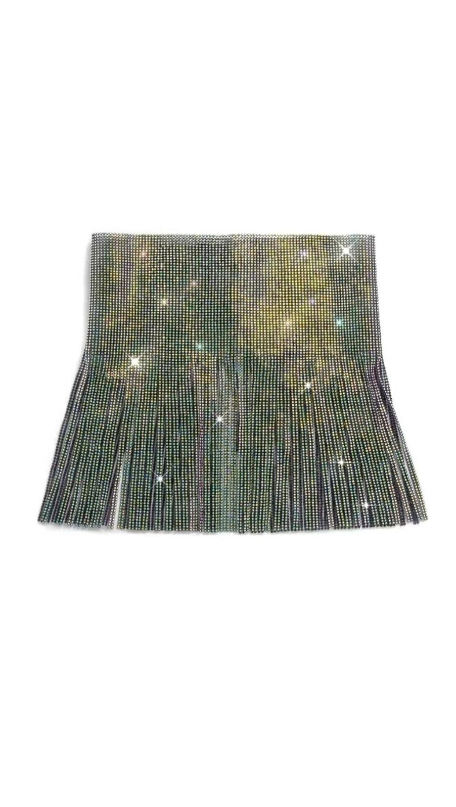 SEQUIN CRYSTAL MINI SKIRT