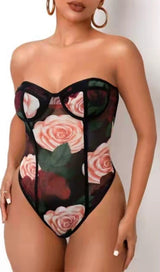 FLOWER PRINT BODYSUIT