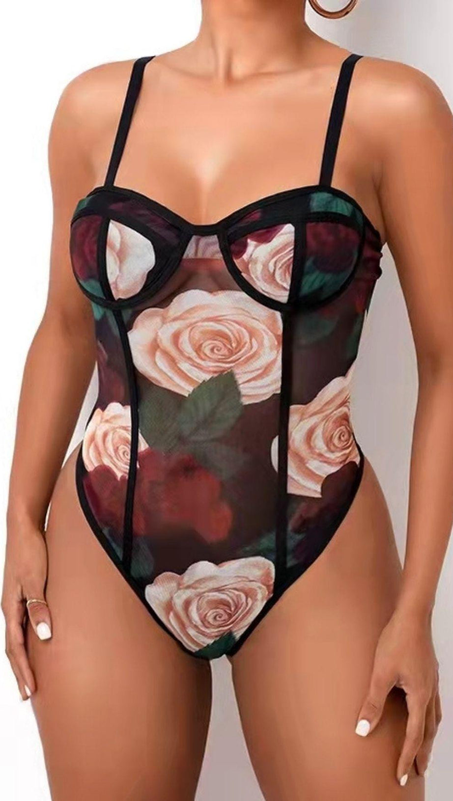 FLOWER PRINT BODYSUIT