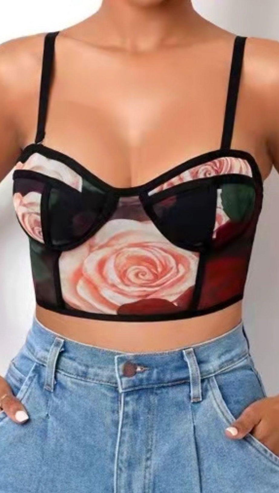 FLOWER PRINT BODYSUIT