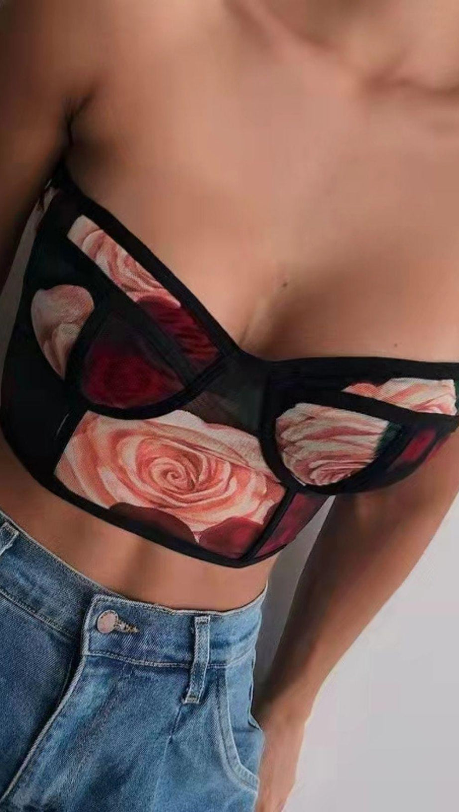 FLOWER PRINT BODYSUIT