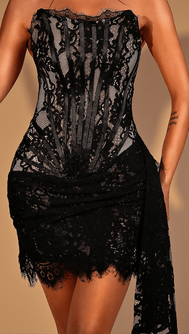 AIIZIE JAMIE STRAPLESS LACE DRESS - product image
