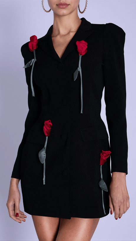 BLAZER CON TASCHE CON BOTTONI FLOREALI 3D FRISA