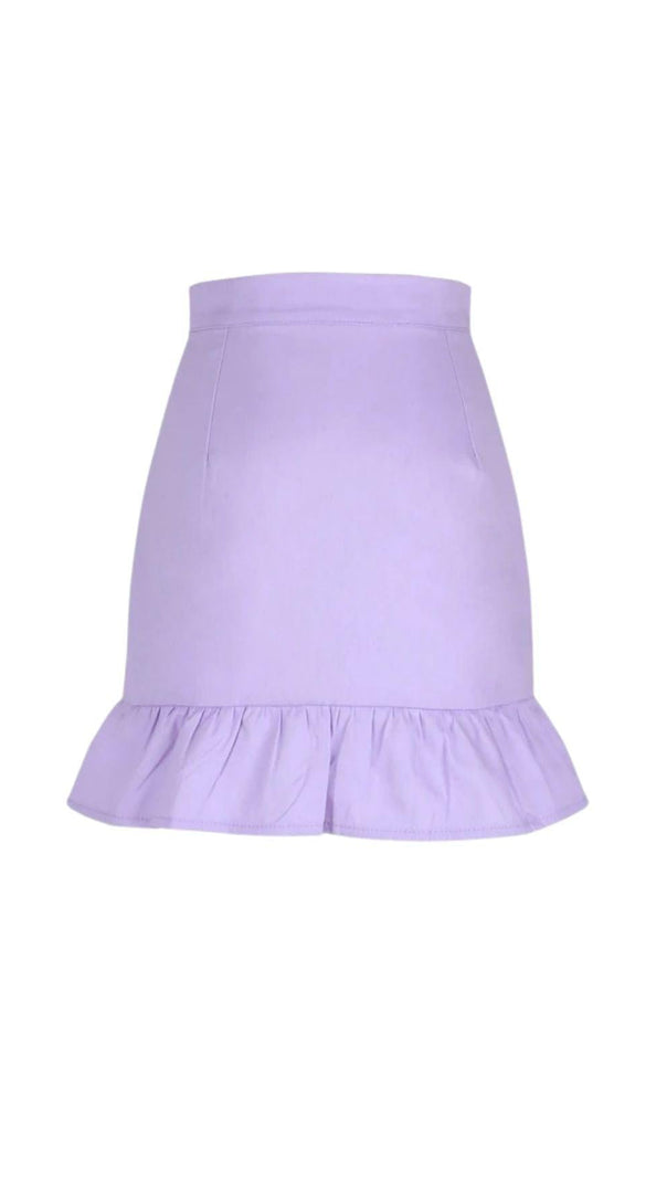 AIIZIE BLACK RUFFLE PLEATED MINI SKIRT - product image