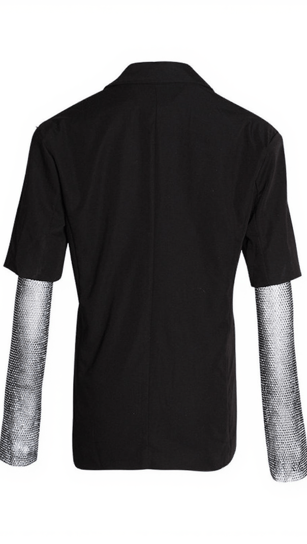 AIIZIE ODELIA MESH LONG SLEEVE BLAZER - product image