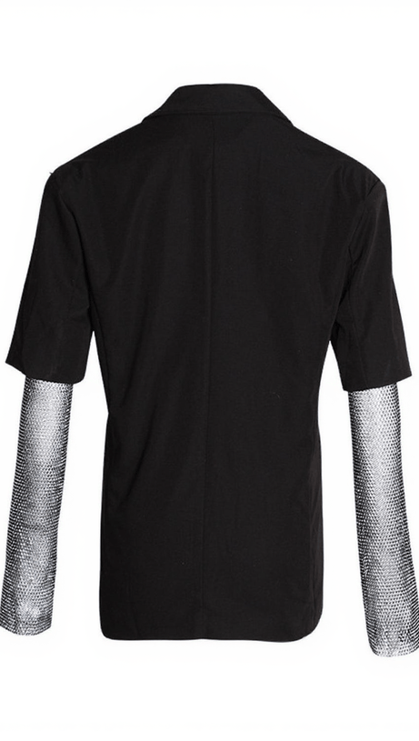 BLAZER A MANICHE LUNGHE IN RETE ODELIA