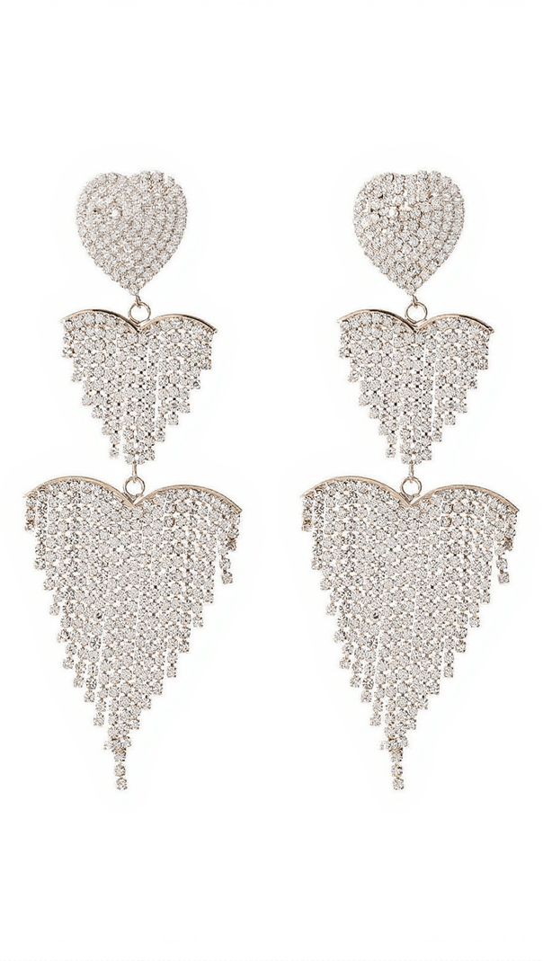 AIIZIE HAZEL HEART TASSEL DROP EARRINGS - product image