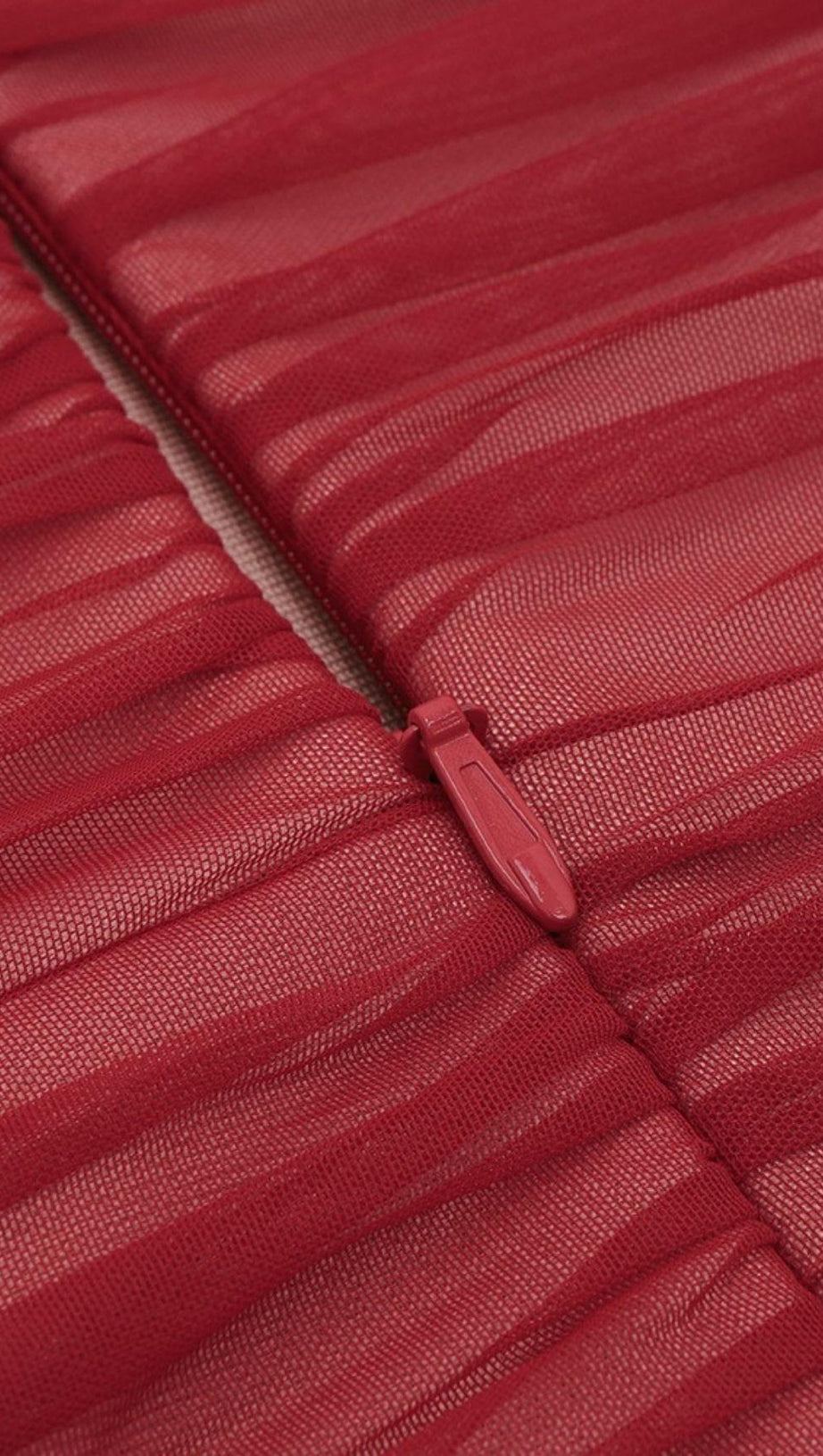 RED RUCHED BANDAGE MIDI DRESS