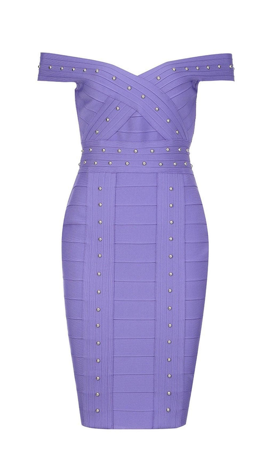 MINI ABITI CON BENDAGGI VIOLA
