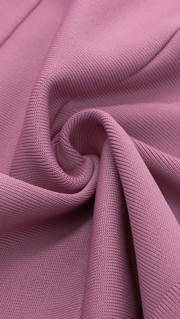 AIIZIE PINK PUFF SLEEVE MINI DRESS - product image