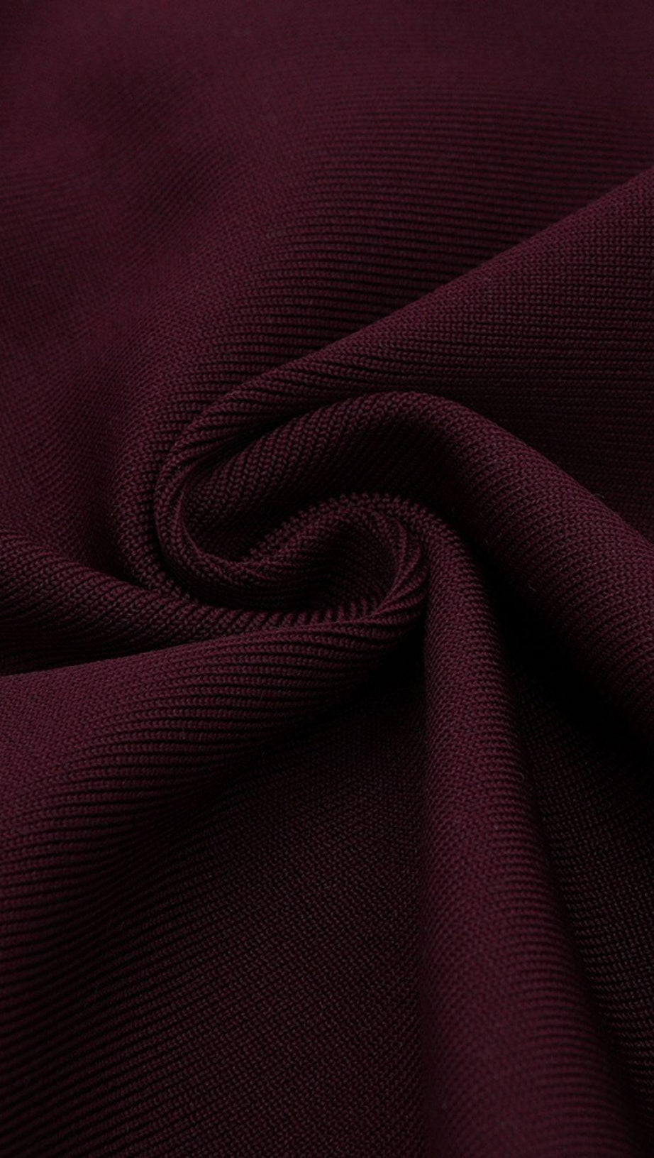 CHERRY STRAPLESS BANDAGE MIDI DRESS