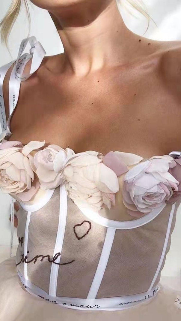 AIIZIE FLORAL LACE CORSET TOP - product image