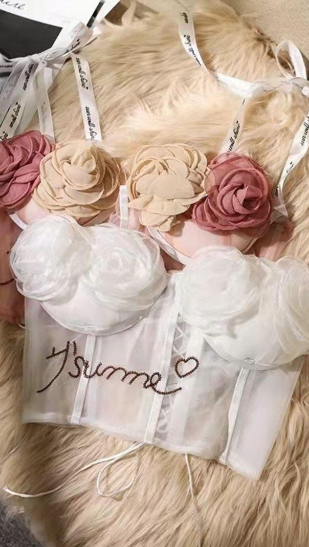 AIIZIE FLORAL LACE CORSET TOP - product image