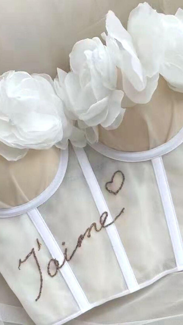 AIIZIE FLORAL LACE CORSET TOP - product image