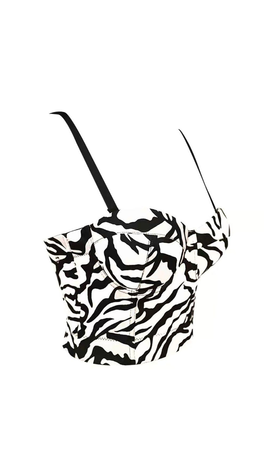 ZEBRA STRIPE CORSET TOP