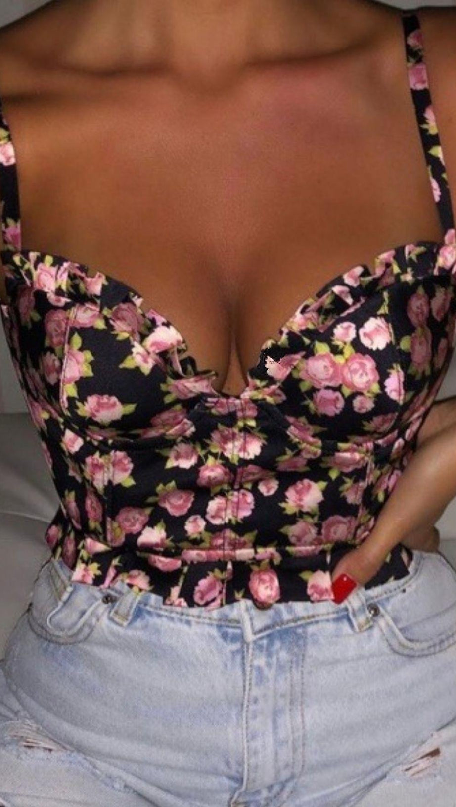 Camisole mit Blumendruck