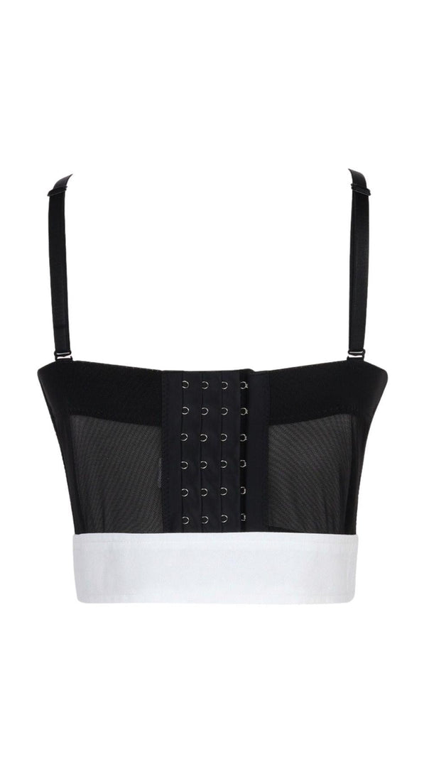 AIIZIE BLACK EMBELLISHED BELT CORSET - product image